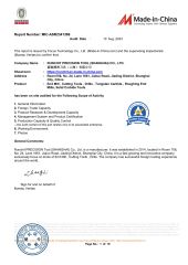 BV certificate of RUNCHIT PRECISION TOOL (SHANGHAI) CO., LTD. – certificate photo, supplier certificates section