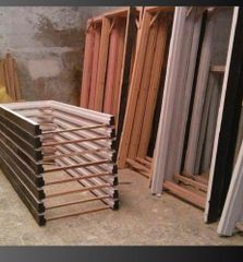 Wooden Chaukhat And Windows Wood Type A Color Brown Height 7 Feet Wood Species Sal Finish Door Farem Shape Rectangular I Deal In New - Image 6