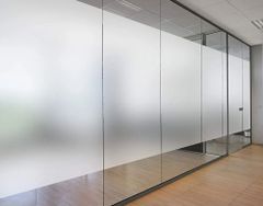 Transparent Office Glass Partition Pattern Plain Color Transparent Open Style Hinged Shape Rectangular Brand Saint - Image 1