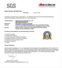 SGS certificate of Shenzhen SJF Technology Co., Ltd. – certificate photo, supplier certificates section