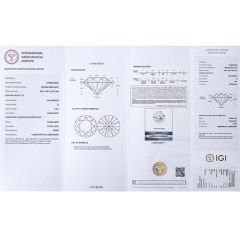 IGI certificate from Wuzhou Provence Jewelry Co., Ltd.