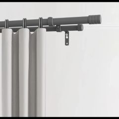 Durable Adjustable Telescopic Double or Single Curtain Rods Origin Cn Shape Round Style Modern Feature Durable Color - Image 5
