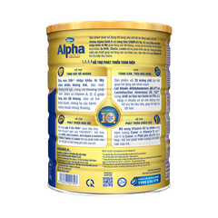 Vinamilk - Dielac Alpha Gold IQ - Baby Milk Powder with Colostrum - Step 3 (For kids from 1-2 years old) 1400g x 6 tins/ carton - Image 3