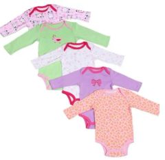 5PCS 3m-24m Winggle-in Cotton Infant Baby Bodysuits Long Sleeve Baby Romper - NANCHANG FUSEND TRADING CO., LTD.