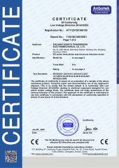 CE certifiate of IE2 motor certificate from Zhejiang Dongye Transmission Electromechanical co.,Ltd