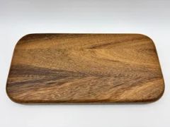 Versatile Acacia Wood Serving Tray with Customized Resin Patterns - Image 1