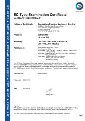 SCISSOR LIFT certificate of Guangzhou EOunice Machinery Co., Ltd. – certificate photo, supplier certificates section