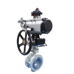 Valve Automation Pneumatic Flanged Ball Valve, 2 Way/ 3 Way Automation Solutions Air Pressure Control System - Image 3