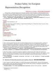 GPSR certificate from Shenzhen Yi Han Technology Co., Ltd