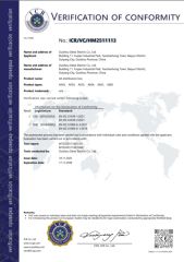 CE certificate from Guizhou Detai Electric Co., Ltd.
