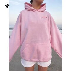 Custom Womens Long Sleeve Hoodie and High Waist Shorts Two Piece Set - Image 1
