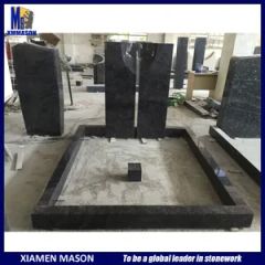 Cheap Tombstones Granite Cemetery Monuments MOQ 1 Set Color Blue Origin China Style European HS Code 680293 Size - Image 3