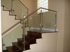 Silver Stainless Steel Staircase Railing, Mounting Type: Floor - Singhal Fabricators