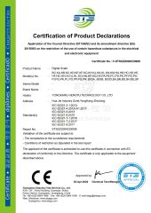 CE certificate of YONGKANG HENGTU TECHNOLOGY CO., LTD. – certificate photo, supplier certificates section