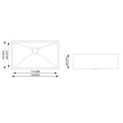 Stainless Steel 304 Single Basin 30 in. Handmade Kitchen Sink - Image 3