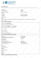 FDA certificate from ZHUCHENG QING YUAN PACKAGING CO., LTD.