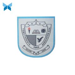 Bordure Red Border Woven Badge Accessory for Garments MOQ 1000PCS Supply Large Size Customized HS Code 5807100020 Type Self - Image 5