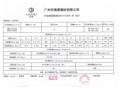 Material proof certificate from Shenzhen Sandum Precision Parts Co., Ltd.