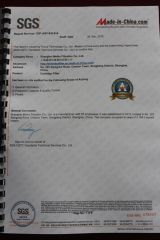 SGS certificate from Shanghai Melko Filtration Co., Ltd.