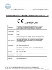 CE LVD certificate from Shenzhen Shuotian Information Technology Co., Ltd.