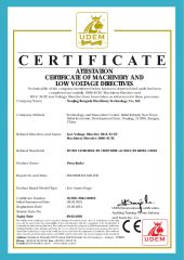 ATIESTATIONCERTFICATE of MACHINERY ANDLOW VOLTAGE DIRECTIVES certificate from Nanjing Rongwin Machinery Technology Co., Ltd.