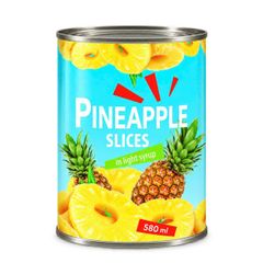 CANNED PINEAPPLES IN LIGHT SYRUP – product photo 1, product detail gallery