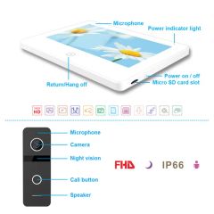 4-Wire HD Interphone Home Security 7 Inches Video Doorphone - Image 3