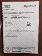 SGS certification certificate of Taizhou Guoyi New Material Technology Co., LTD – certificate photo, supplier certificates section