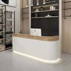 Custom Modern Commercial Barber Shop Front Reception Desk High-End Salon Desk - Image 2