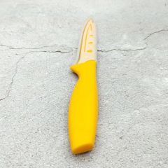 Yellow Color Non Stick Coating Utility Knife with Blade Guard - Image 4