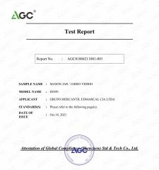 agc certificate from Xuzhou Huajing Glass Products Co., Ltd.