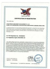Certification of registration certificate of HENAN PENG HUI MACHINERY AND EQUIPMENT CO., LTD. – certificate photo, supplier certificates section