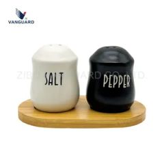 New Design Ceramic Kitchenware White and Black Customized Logo Ceramic Spice Condiment Set - Image 1