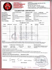 Calibration certificate of Torque Screw Driver certificate from Shenzhen Pride Instrument Inc.