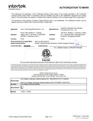 ETL for Integrated Aluminum Lights certificate of Lutou Technology (Shenzhen) Co., Ltd. – certificate photo, supplier certificates section