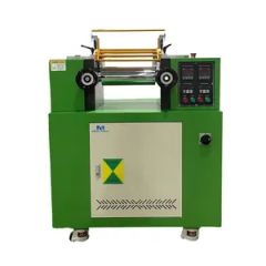 Compact Lab Scale Two Roll Mill Open Mixing Mill for Plastic Polymer Compounds - Image 3
