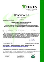 COR Organic Certificate certificate of Qingdao Sunrise Biotechnology Co., Ltd. – certificate photo, supplier certificates section
