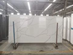Artificial Quartz Stone Big Slabs White Calacatta Quartz Slabs - Image 1