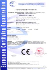 CE Certificate certificate from Shijiazhuang Helper Food Machinery Co., Ltd.
