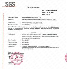 SGS BS476 part7:1997 certificate from Shanghai Kingkus New Material Co., Ltd.