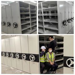Hospital Medical Cart Storage Library Shelving Systems Fireproof Document Storage Movable High - Density Storage Container Compact Shelving - Image 5