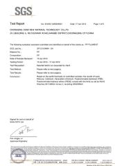 SGS PP certificate from Chongqing Dami New Material Technology Co., Ltd.