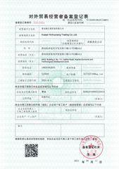 License Photo certificate from Huaian Xinhuixiang New Material Co., Ltd.