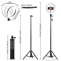 Portable RGB Ring Light with Tripod - Image 5