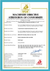 Certificates certificate from Yantai Donghong Construction Machinery Co., Ltd.