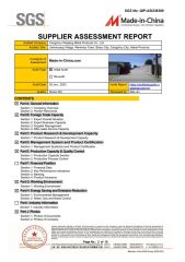 SGS certificate from Cangzhou Weijiang Metal Products Co., Ltd.