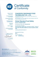 BRC certificate from CHAOZHOU QIAOXIANG FOOD TECHNOLOGY CO., LTD
