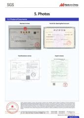 MIC11 certificate from Ningbo DAKE Food Technology Co., Ltd.