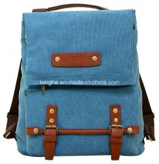 Portable Denim Fabric Canvas Travel Backpack Contrast Color (ZXS0020) - Guangzhou Zexin Leather Co., Ltd.