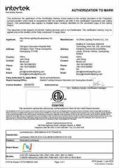 ETL for Recessed Luminaires 2 certificate of New Shine Lighting (Guangzhou) Co., Ltd – certificate photo, supplier certificates section